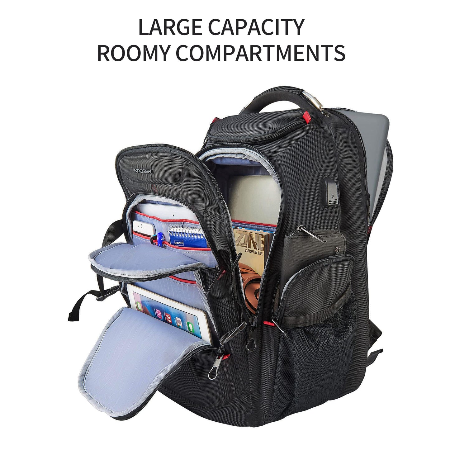 KROSER XL Shield Backpack - RFID & Water-Repellent