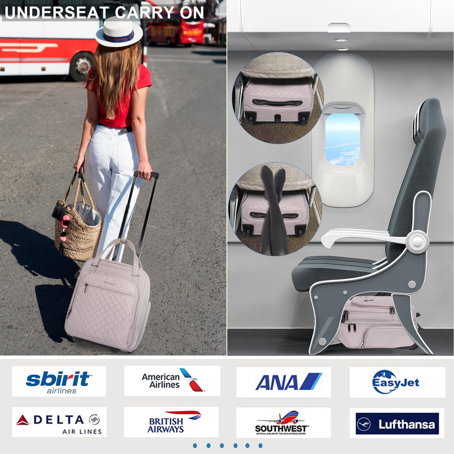 EMPSIGN 16 Wheeled Underseat Travel Bag