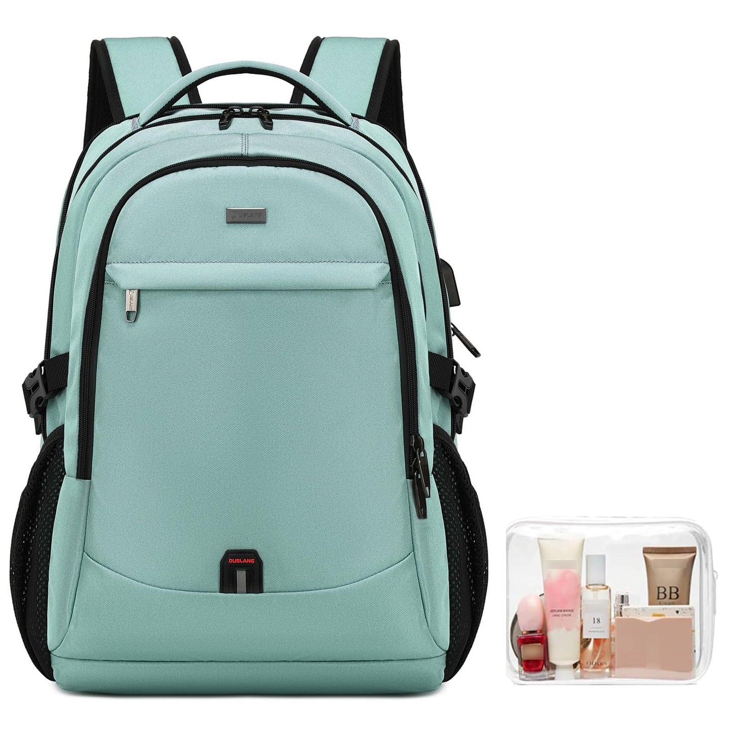DUSLANG Travel Laptop Backpack with USB Port - Black
