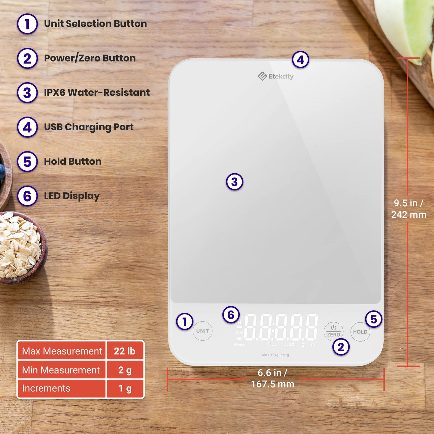 Etekcity Precision Scale: Grams & Ounces Master