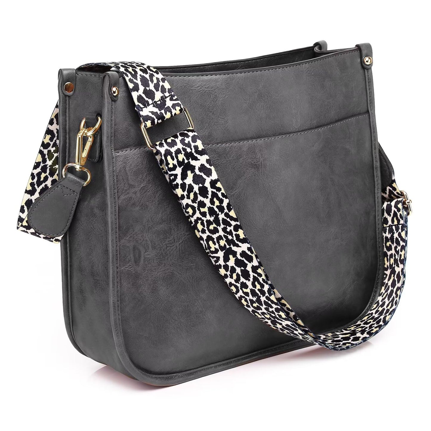 AUYOCO Chic Vegan Leather Crossbody Bag with Strap