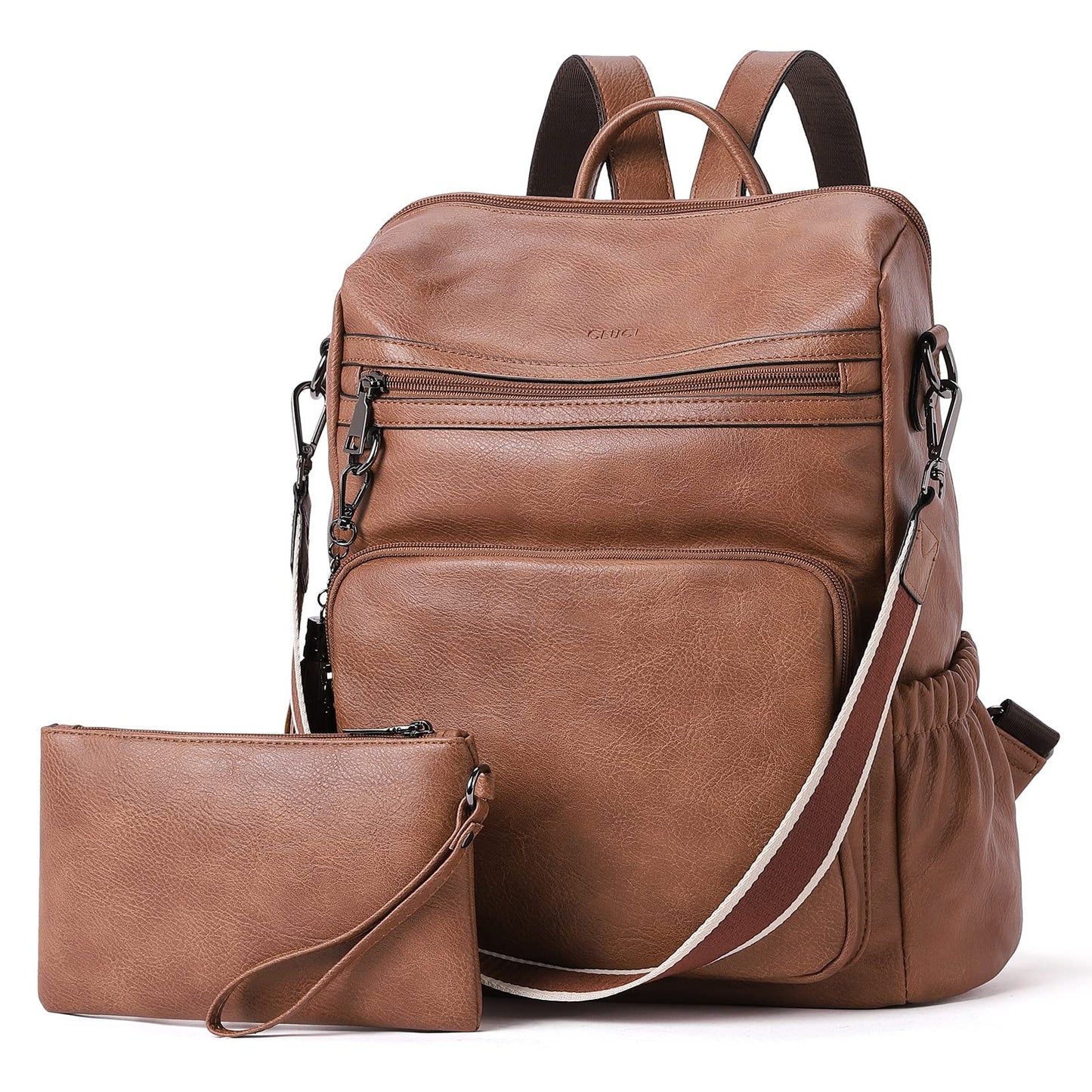 CLUCI Luxe Convertible Leather Backpack Purse