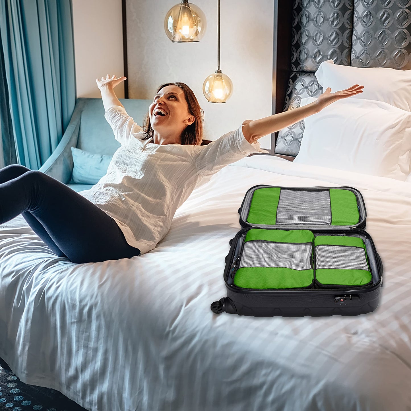 TravelWise Weekender Packing Cube Set - Silver 5-Piece