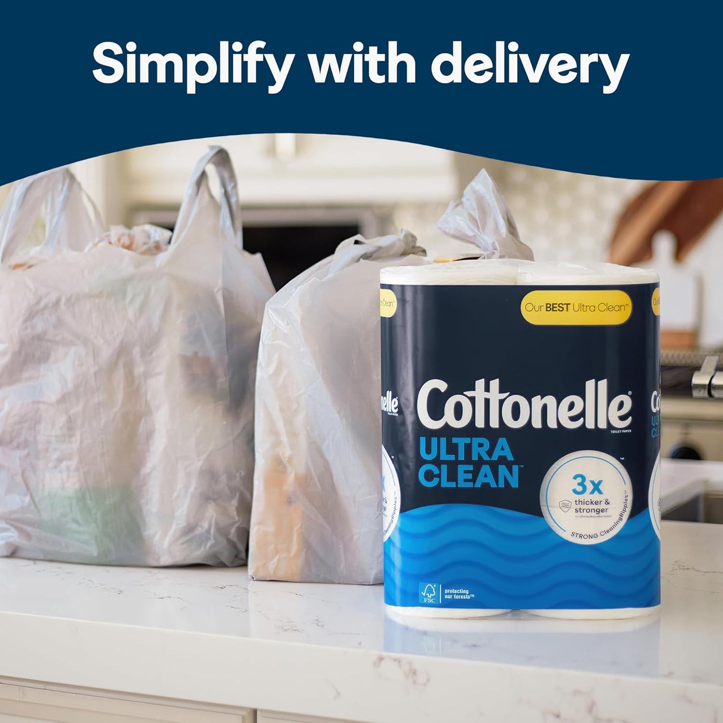 Cottonelle Ultra Clean Toilet Paper: 18 Mega Rolls (72 Regular Rolls), 284 Sheets Each