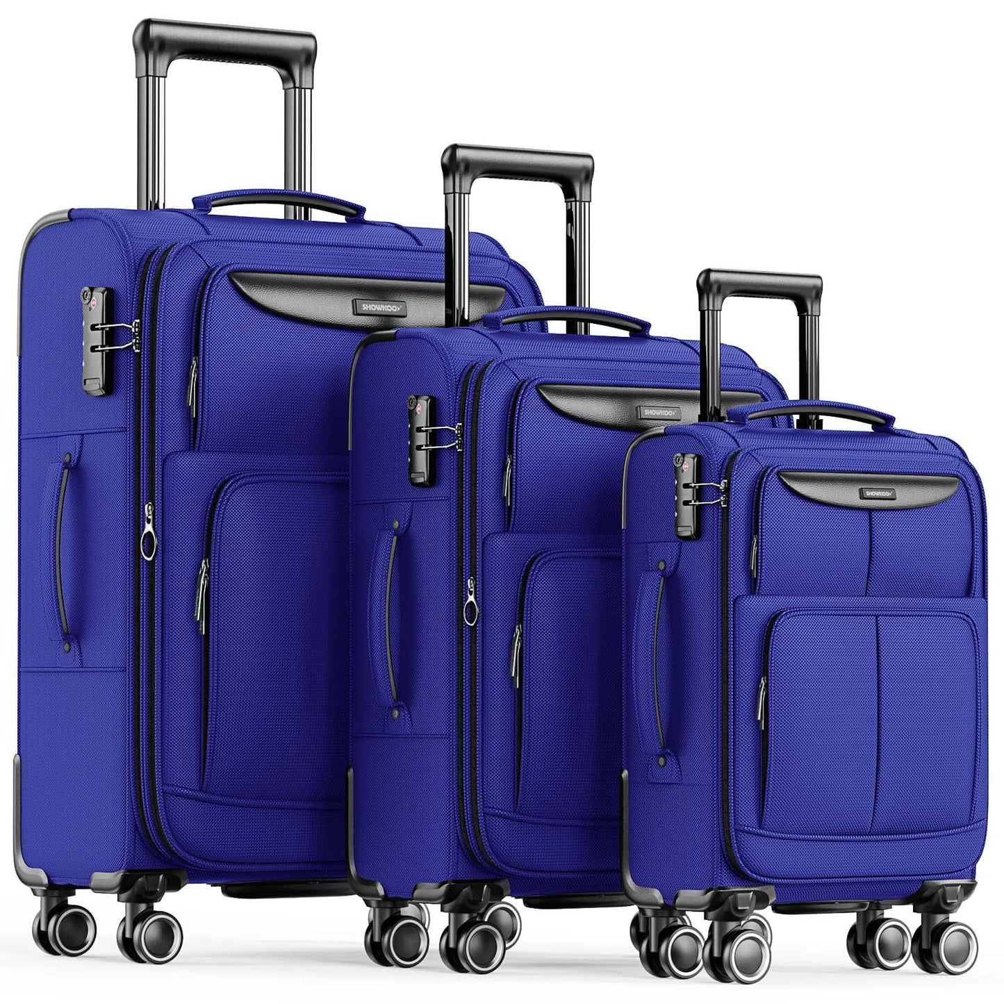 SHOWKOO Armygreen 3-Piece Expandable Luggage Set