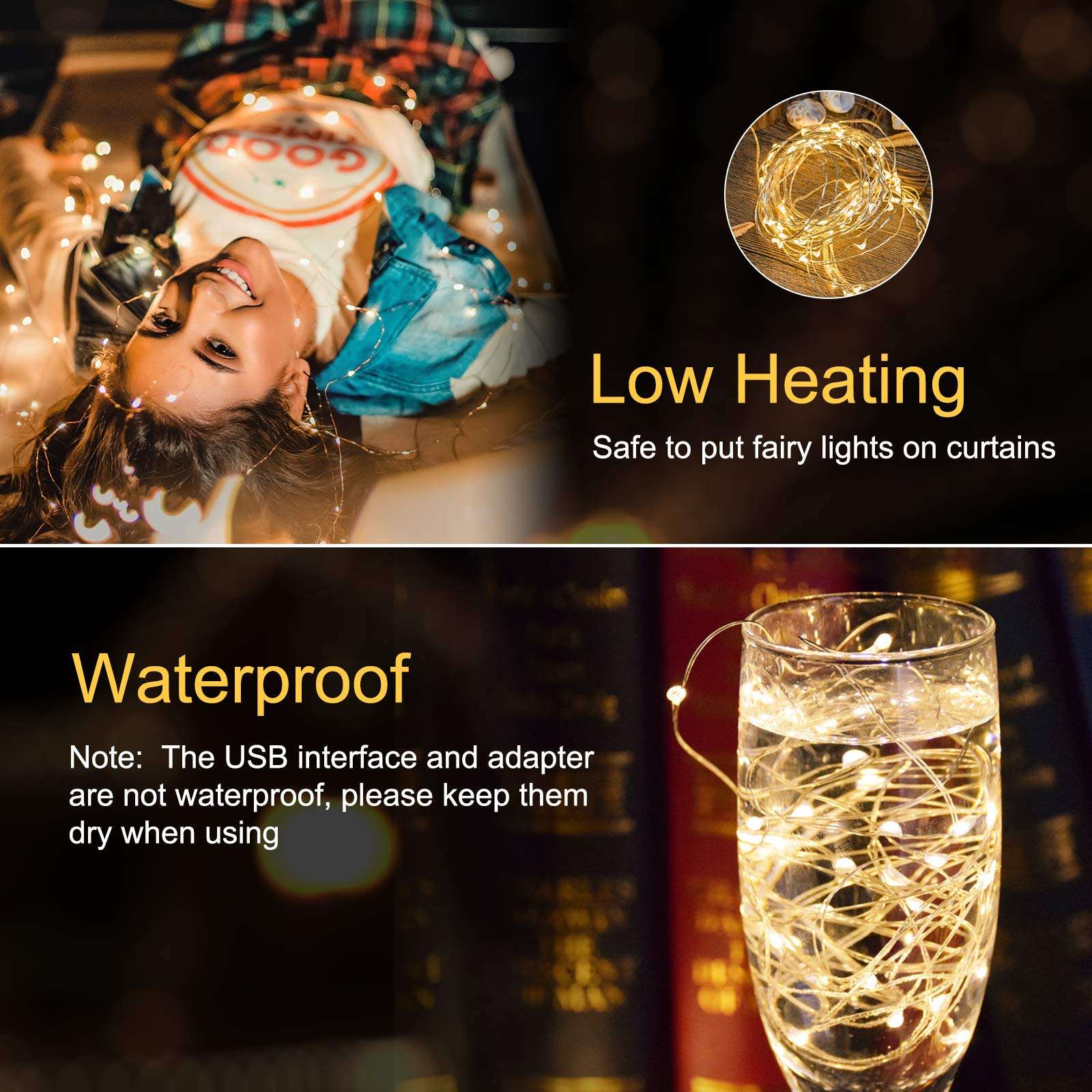 Minetom 300 LED Dimmable Fairy Curtain Lights