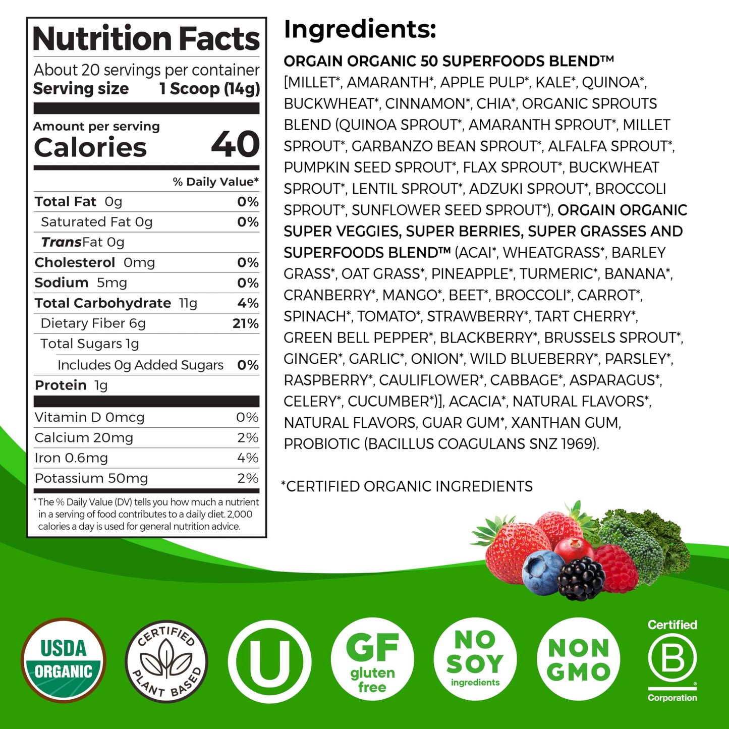 Super Greens Probiotic Blend