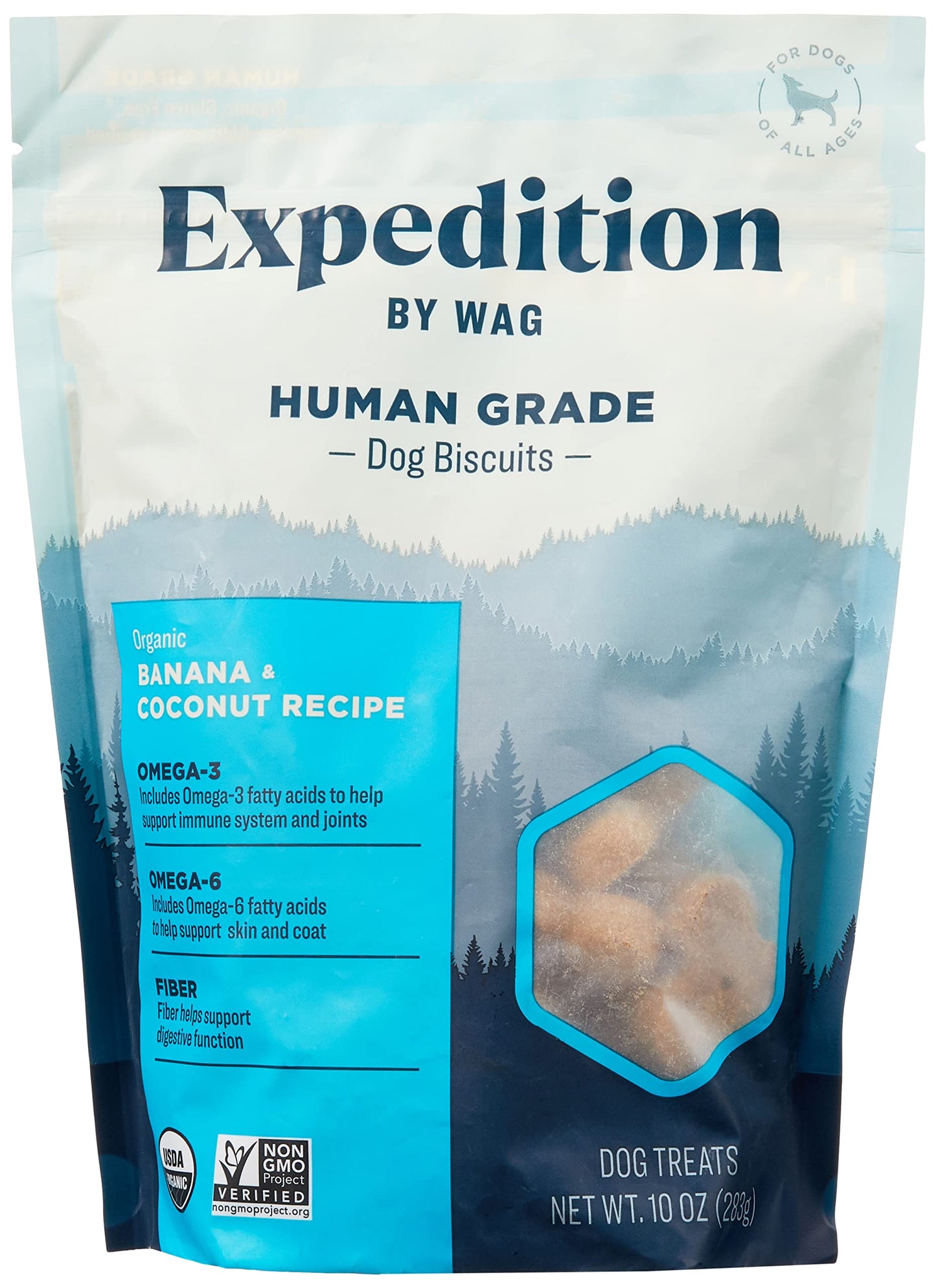 Wag Expedition Pumpkin Chia Dog Treats, Organic Biscuits