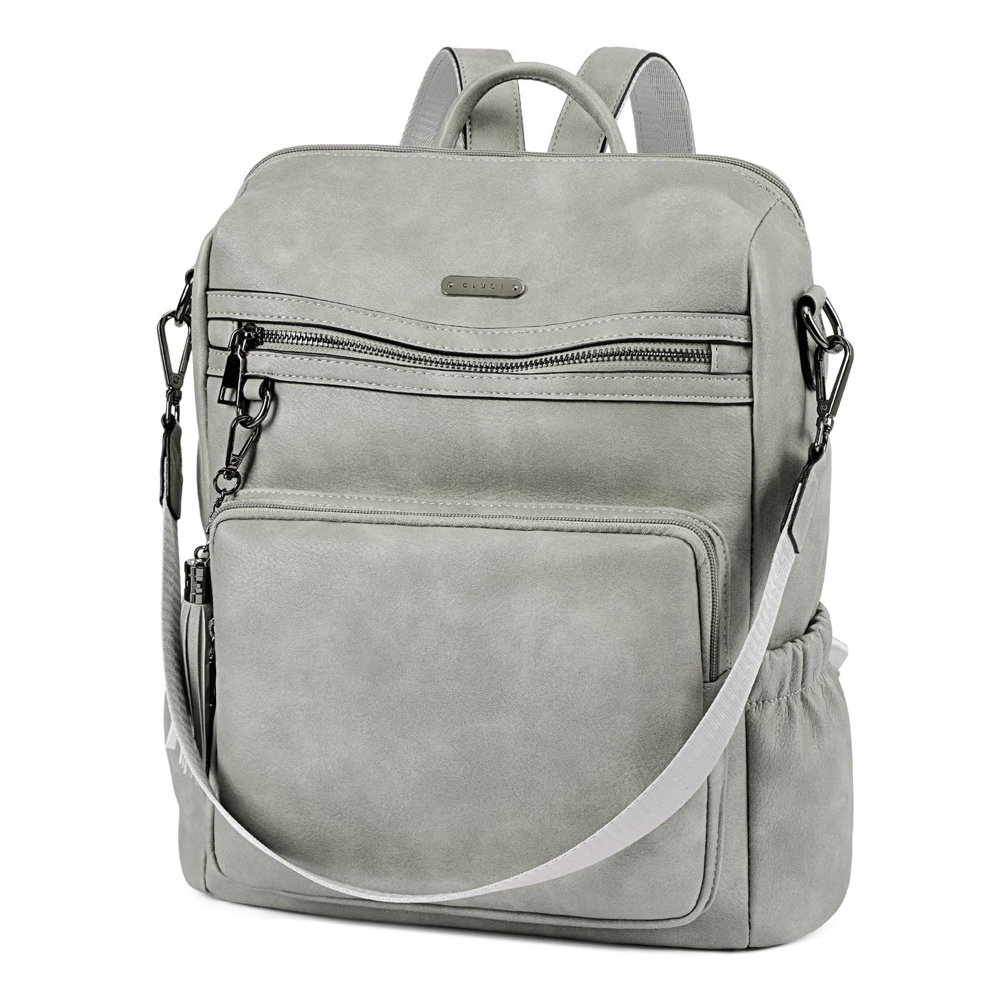 CLUCI Luxe Convertible Leather Backpack Purse