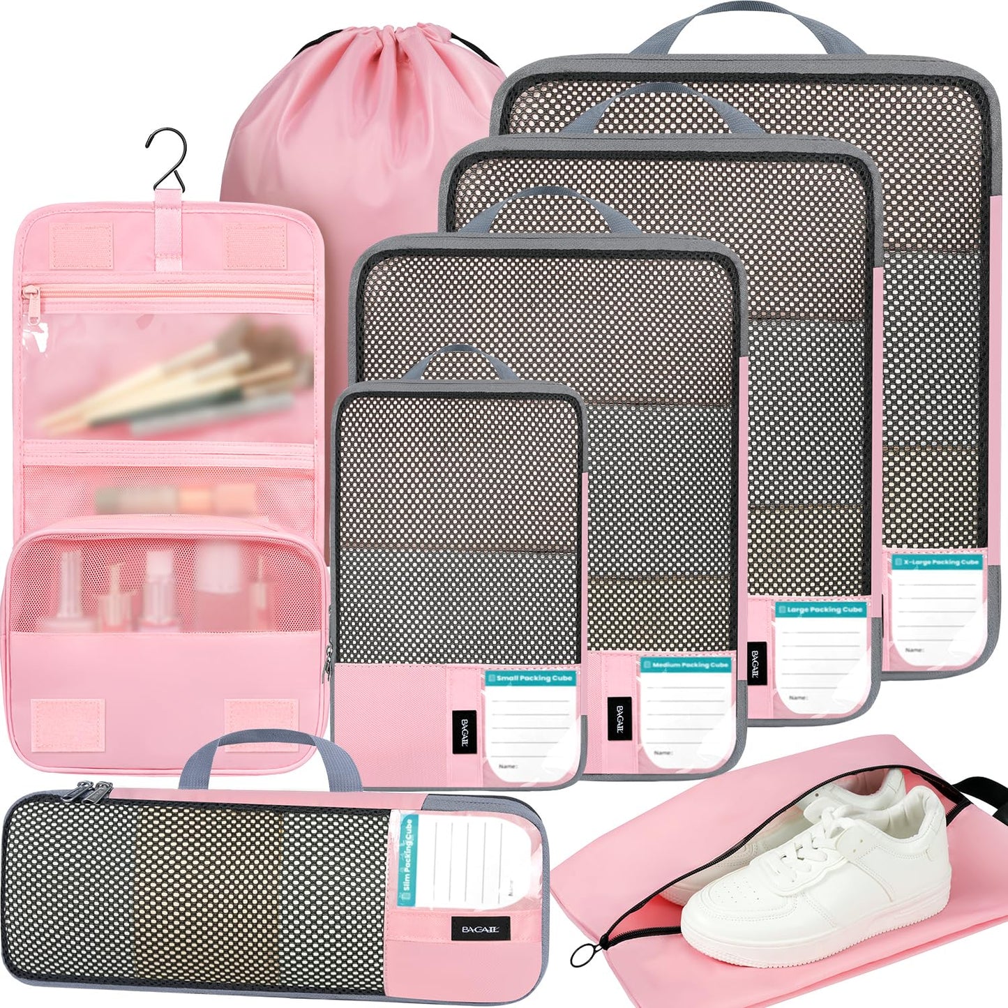 BAGAIL Expandable Travel Compression Cubes Set