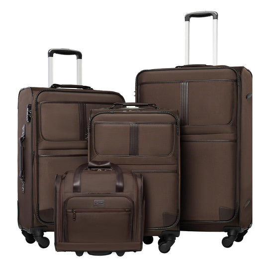 Coolife Expandable 4-Piece Spinner Luggage Set
