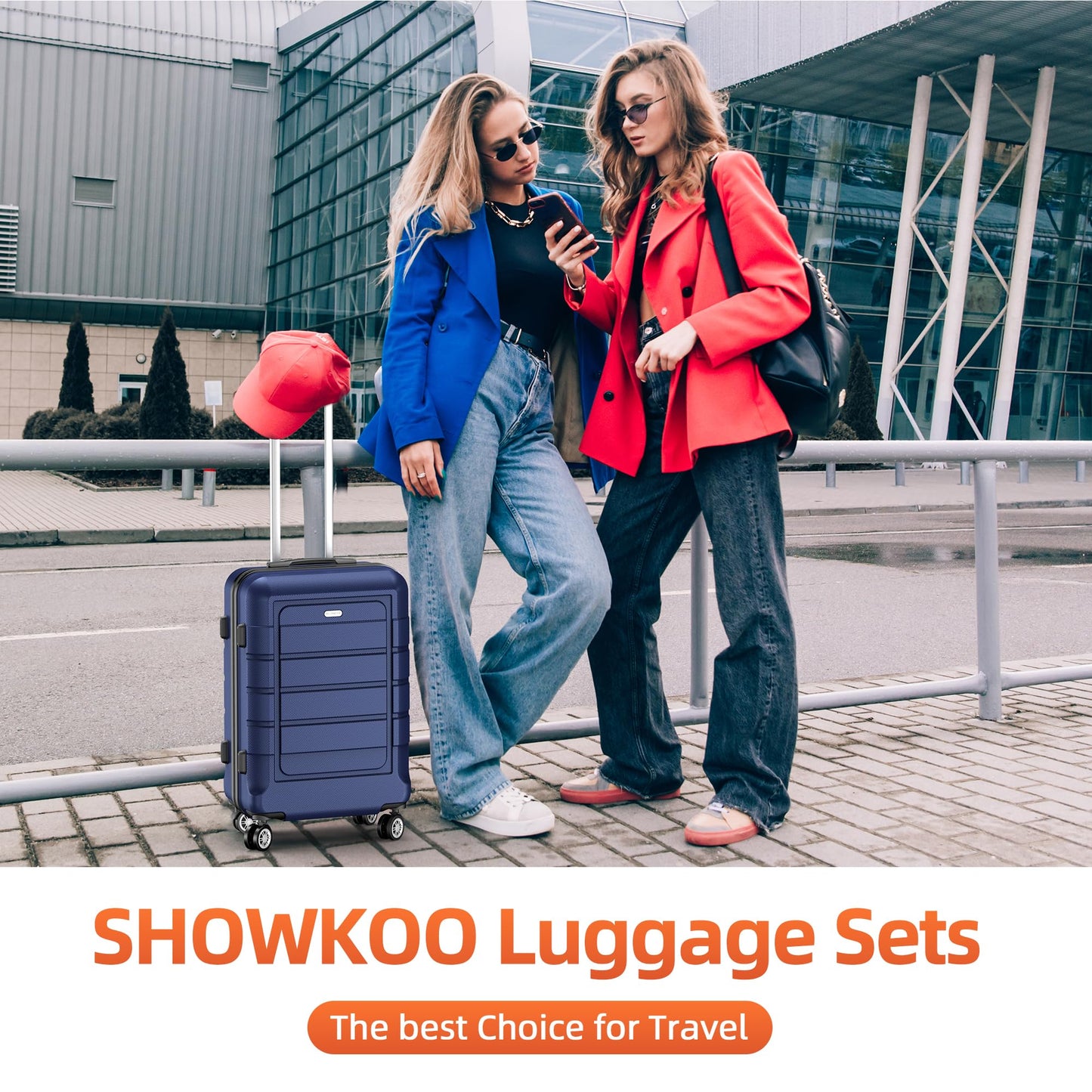 Expandable ShowKoo Suitcase - Durable & TSA Lock