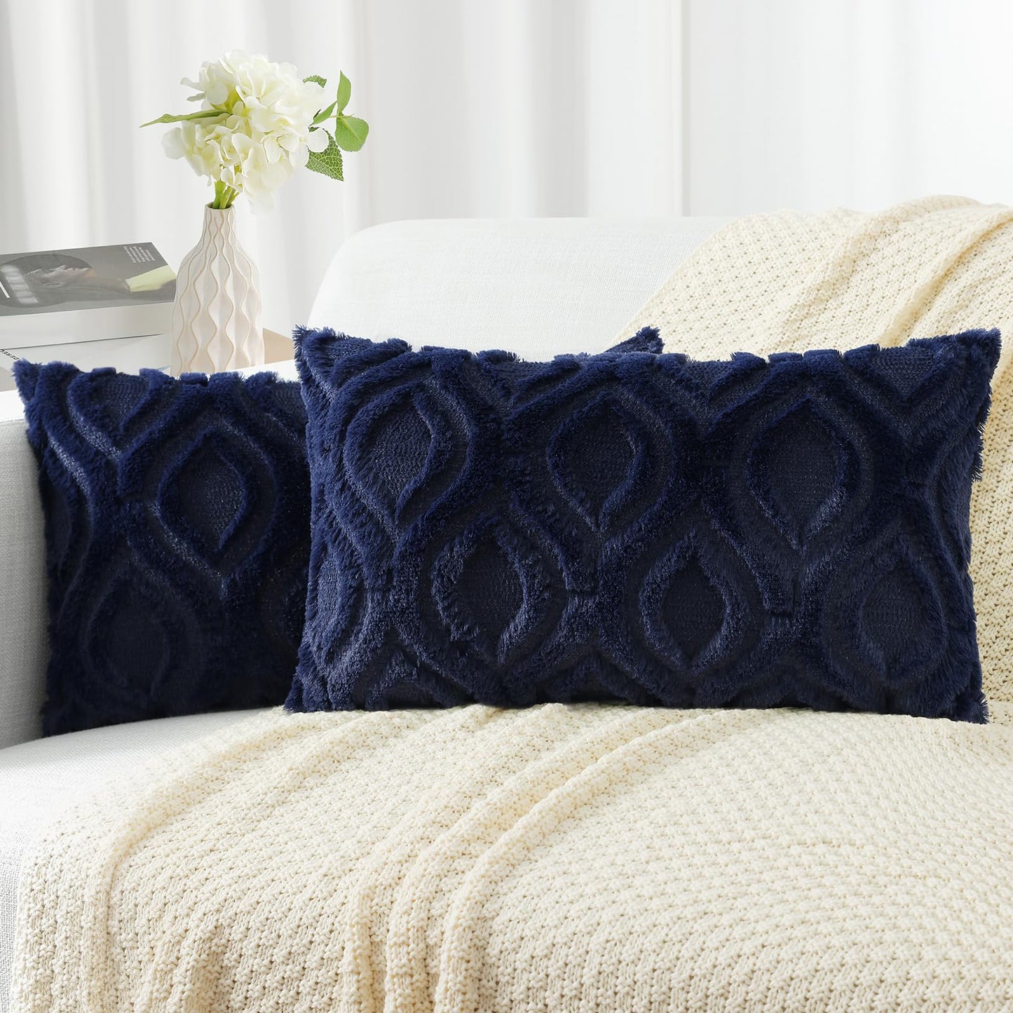 Farmhouse Faux Wool Pillow Covers