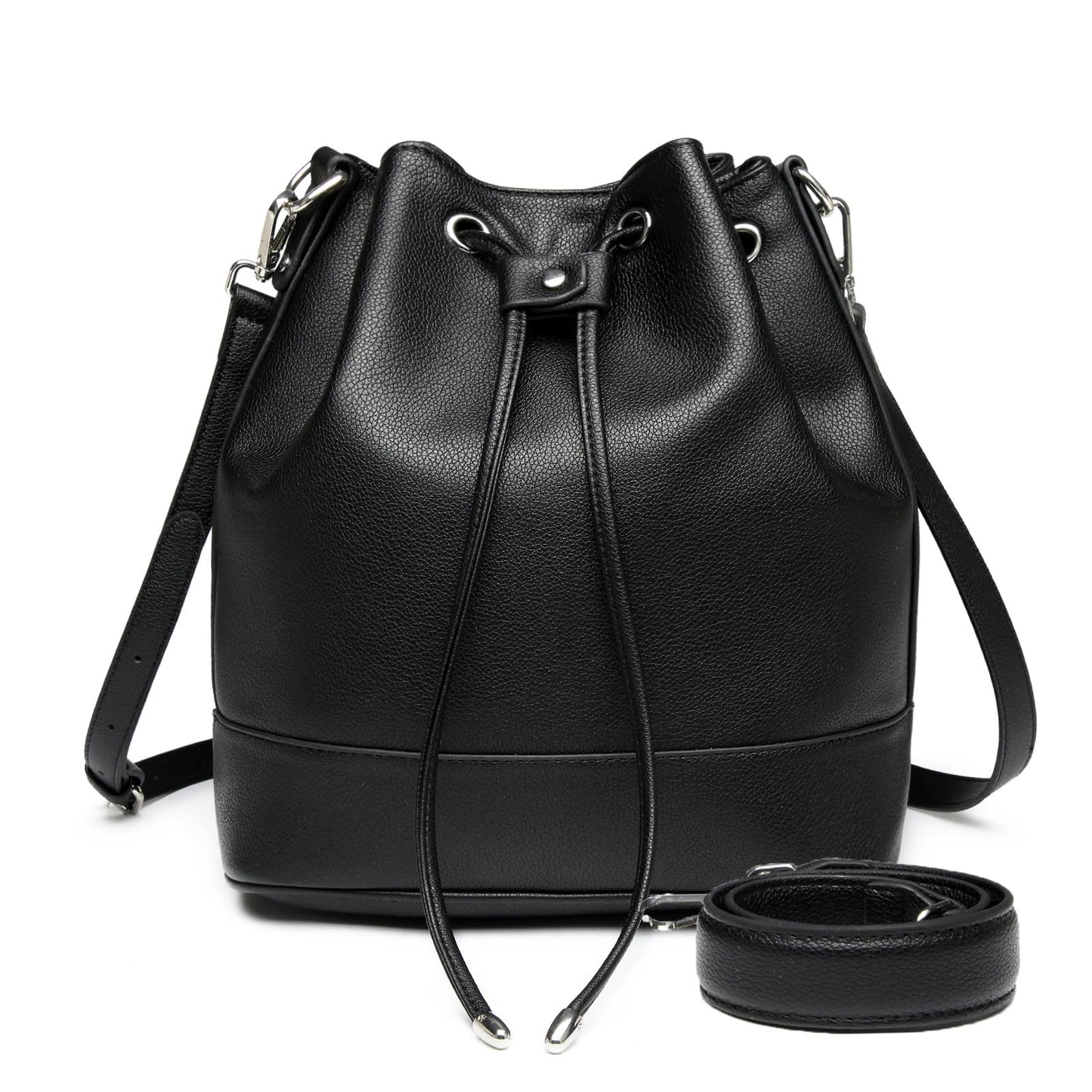 AFKOMST Chic Leather Bucket & Crossbody Bag Set