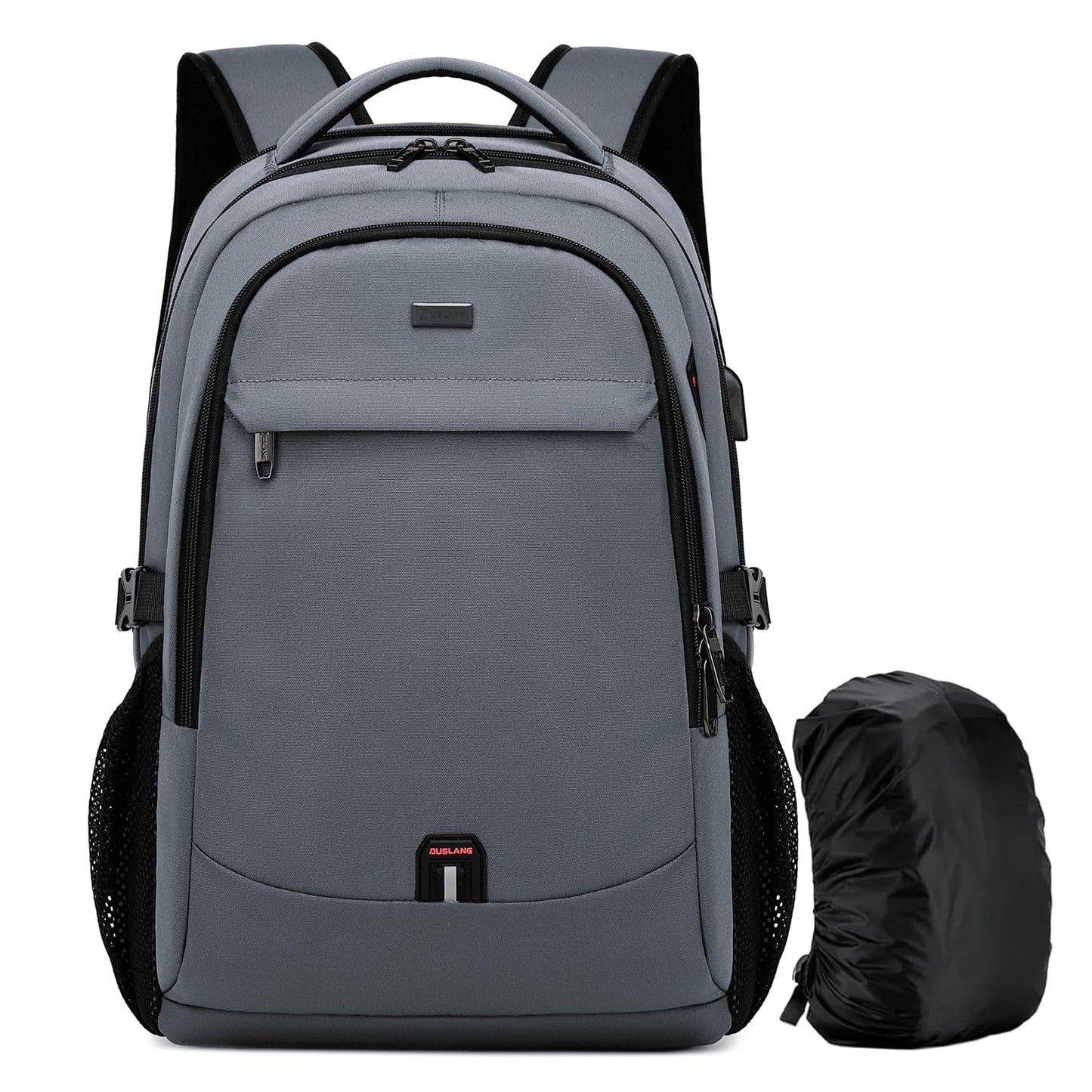 DUSLANG Travel Laptop Backpack with USB Port - Black