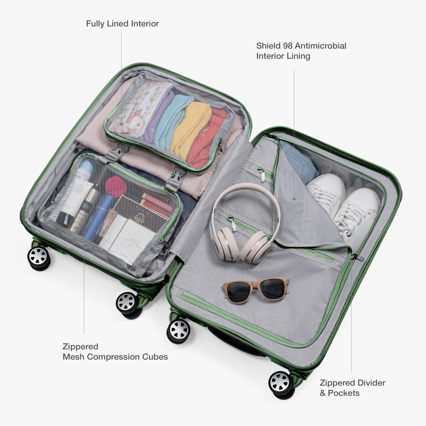 Traveler's Choice Indestructible 22 Spinner Carry-on