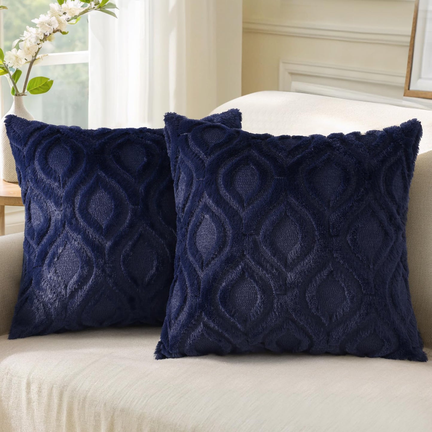 Farmhouse Faux Wool Pillow Covers