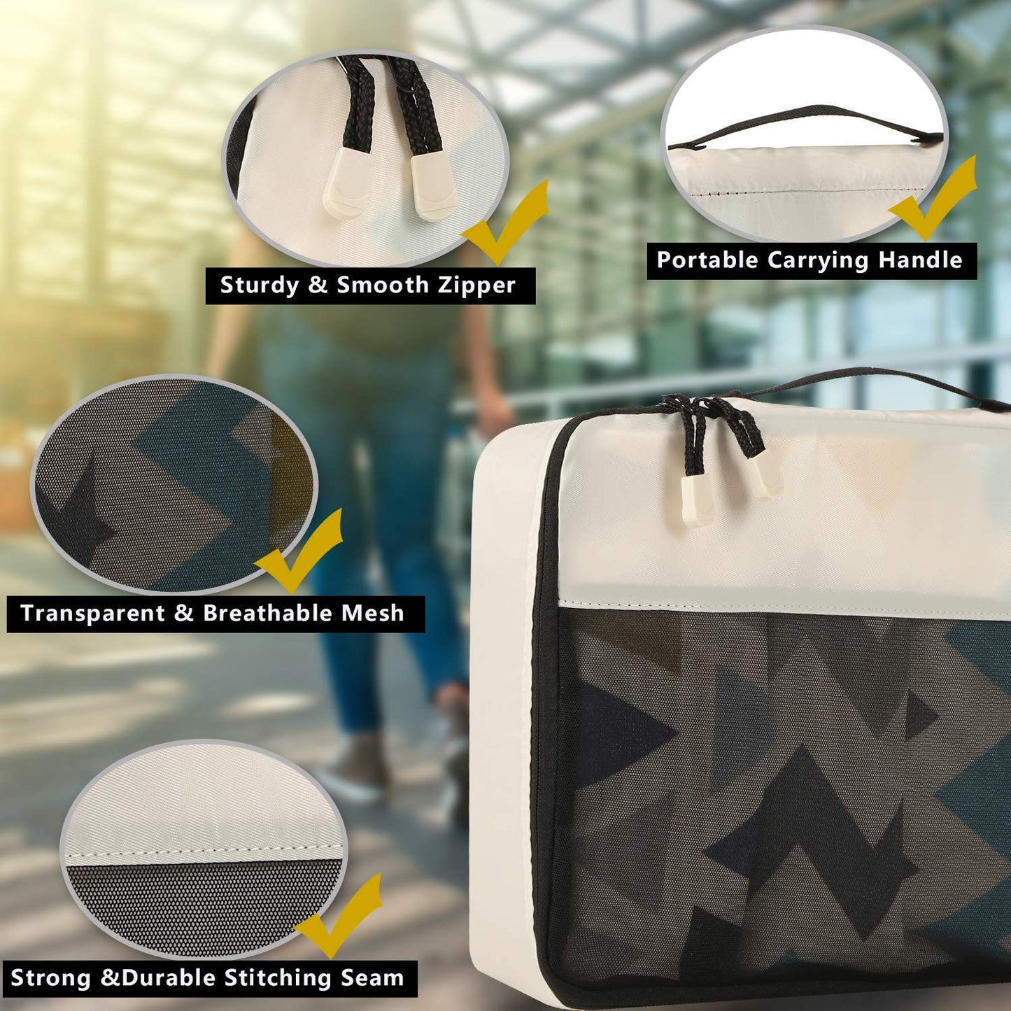 BAGAIL Travel Cubes: 8/9 Set Packing Organizers