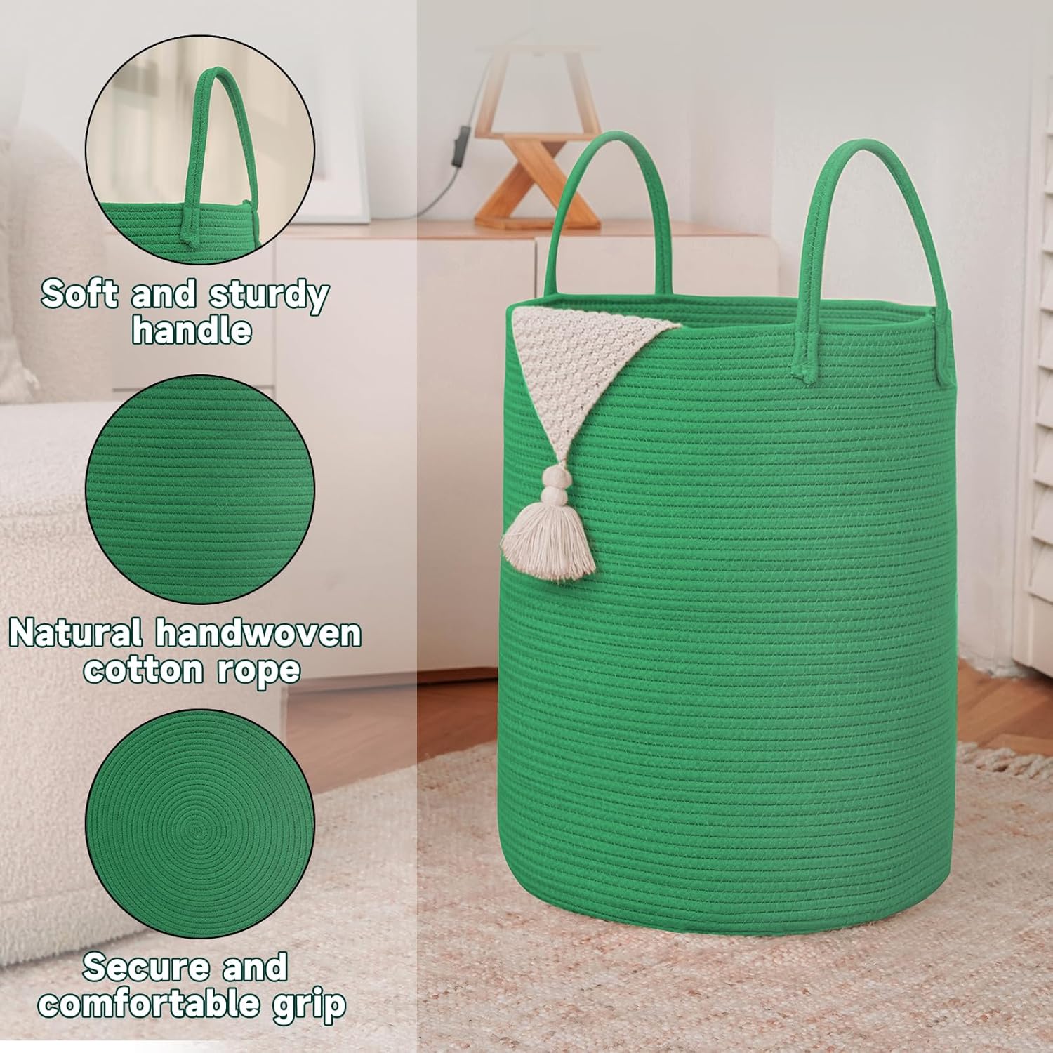 Purple Woven 80L Laundry Basket & Storage Bin - Handbags Specialist Headquarter