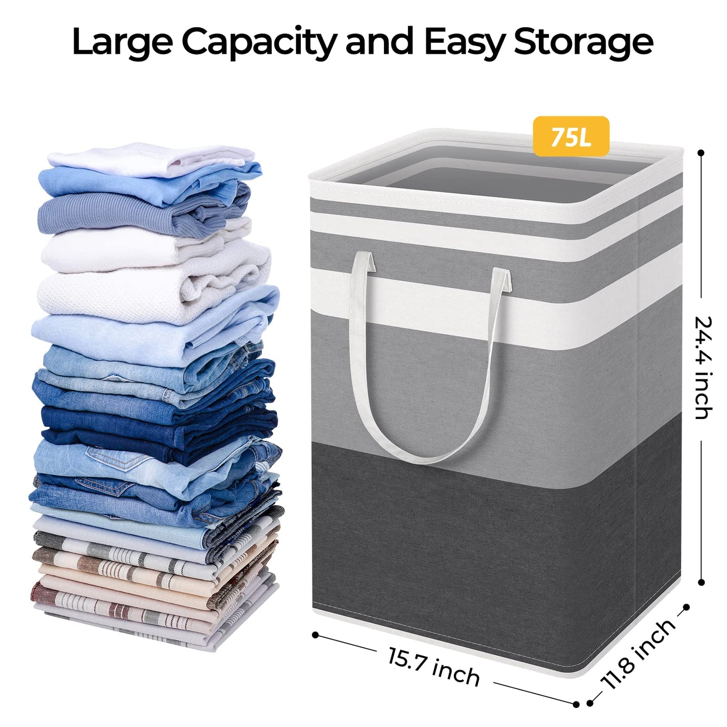 HomeHacks Duo Waterproof Laundry Baskets