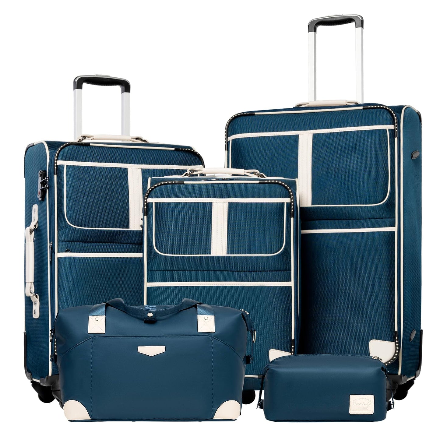 Coolife Expandable 4-Piece Spinner Luggage Set