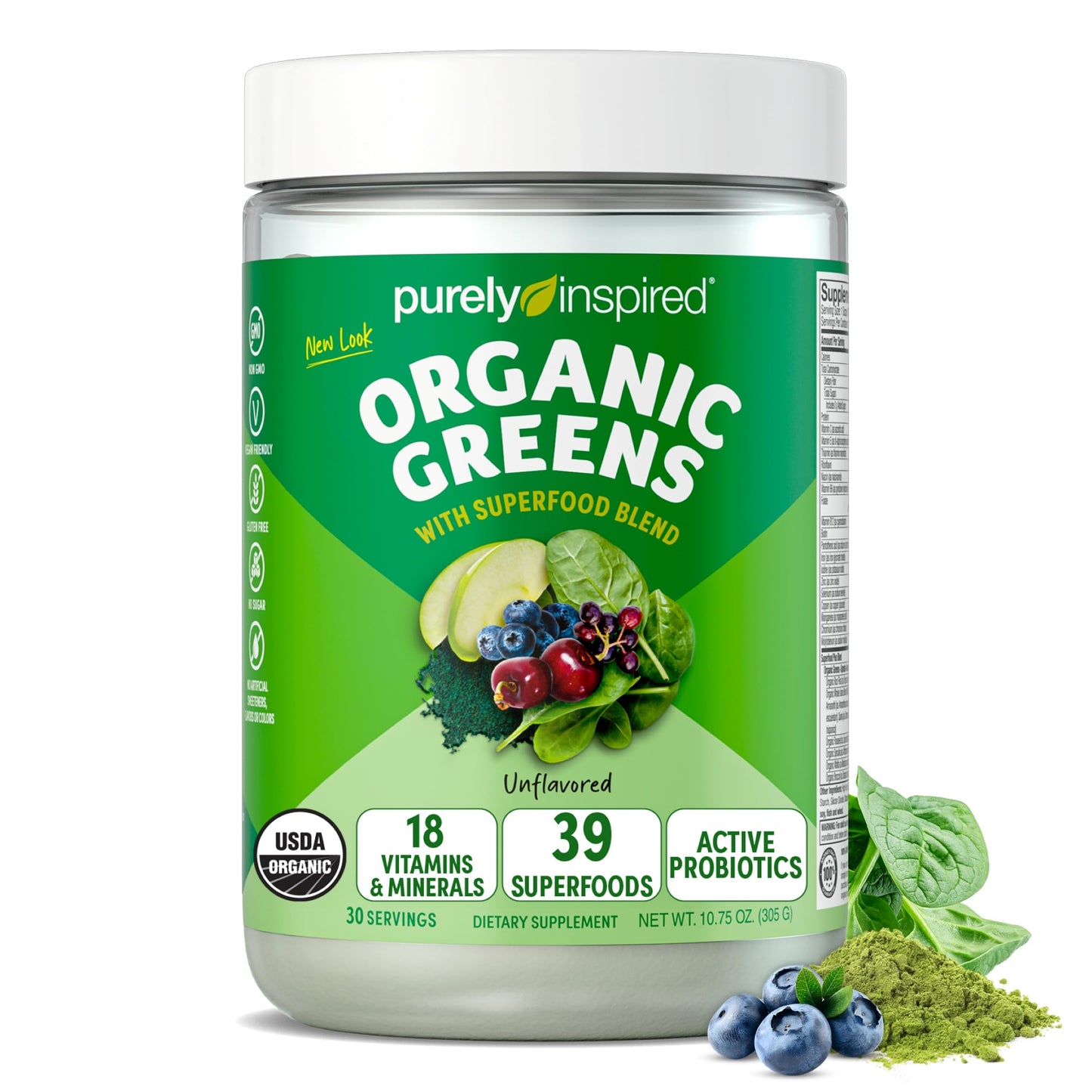 GreenBoost Superfood Smoothie Mix - Unflavored Bliss