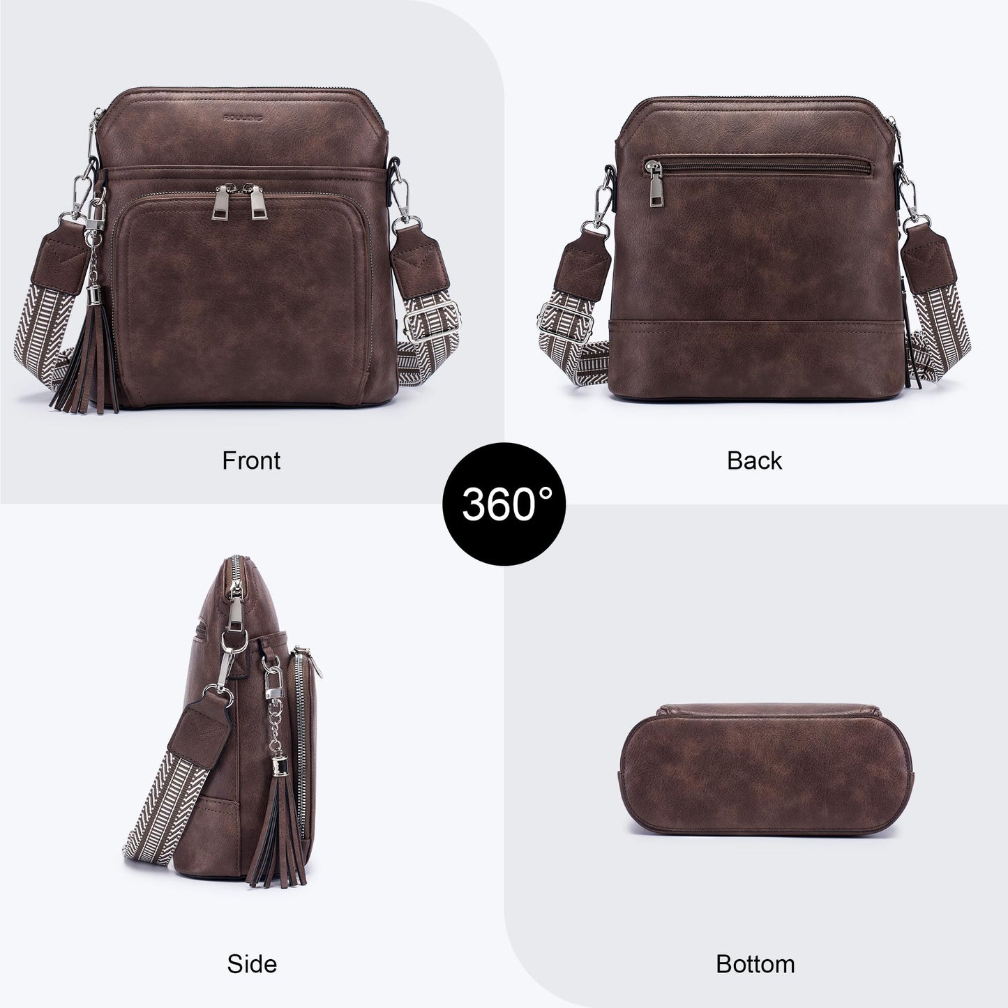 Tassel Charm Crossbody Bag for Women