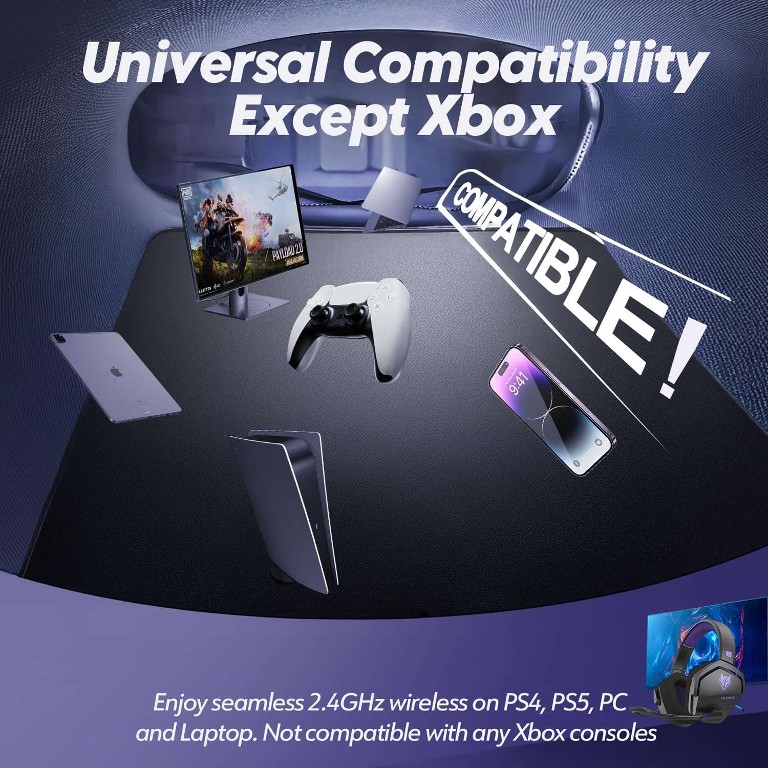 NUBWO G06 Dual Wireless Gaming Headset