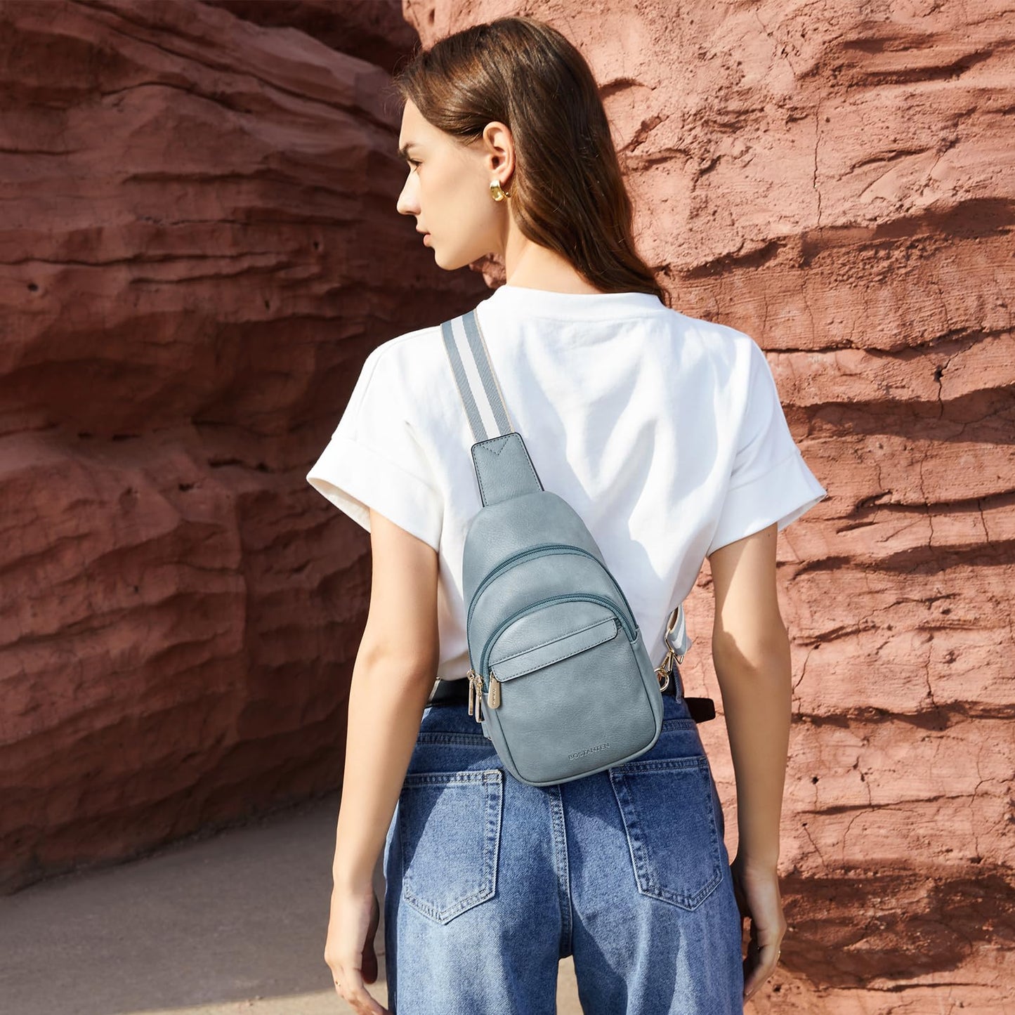 BOSTANTEN Chic Leather Crossbody Sling Bag