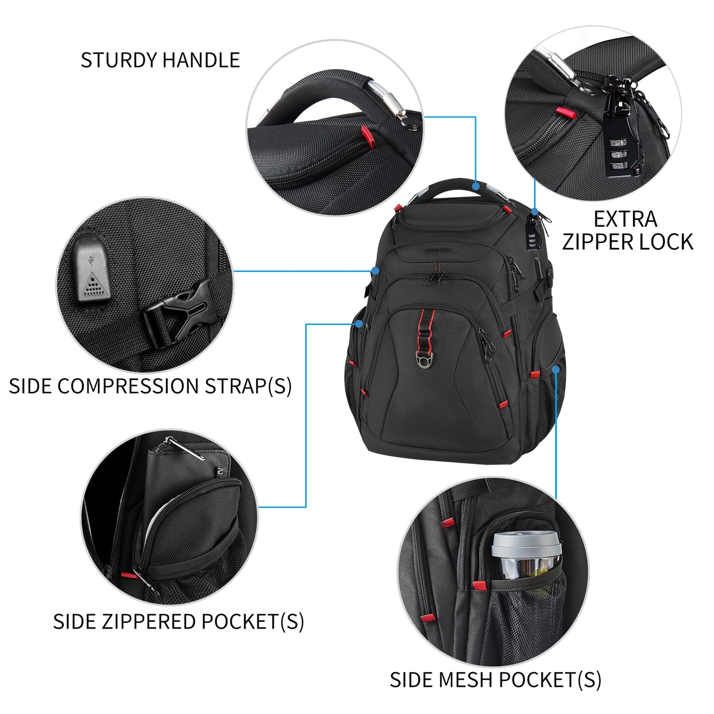 KROSER XL Shield Backpack - RFID & Water-Repellent