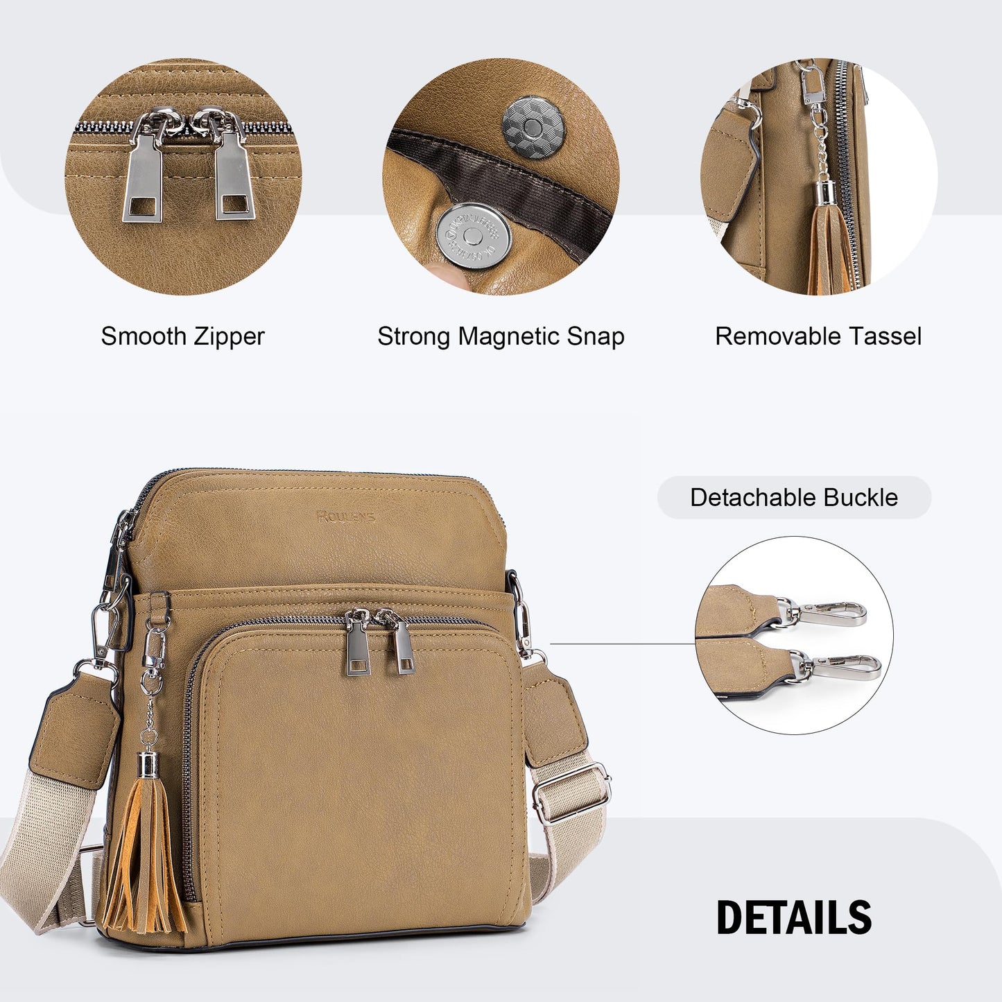 Tassel Charm Crossbody Bag for Women