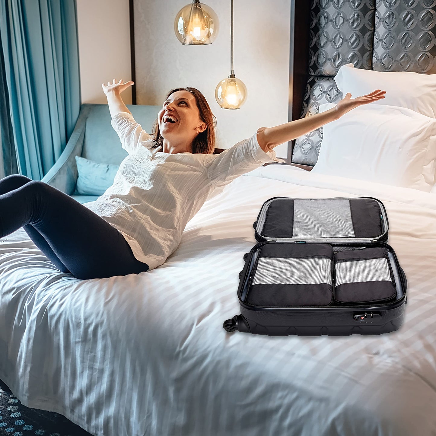 TravelWise Weekender Packing Cube Set - Silver 5-Piece