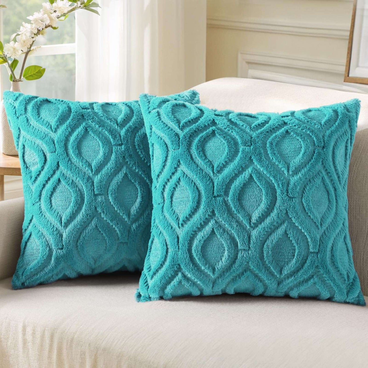 Farmhouse Faux Wool Pillow Covers