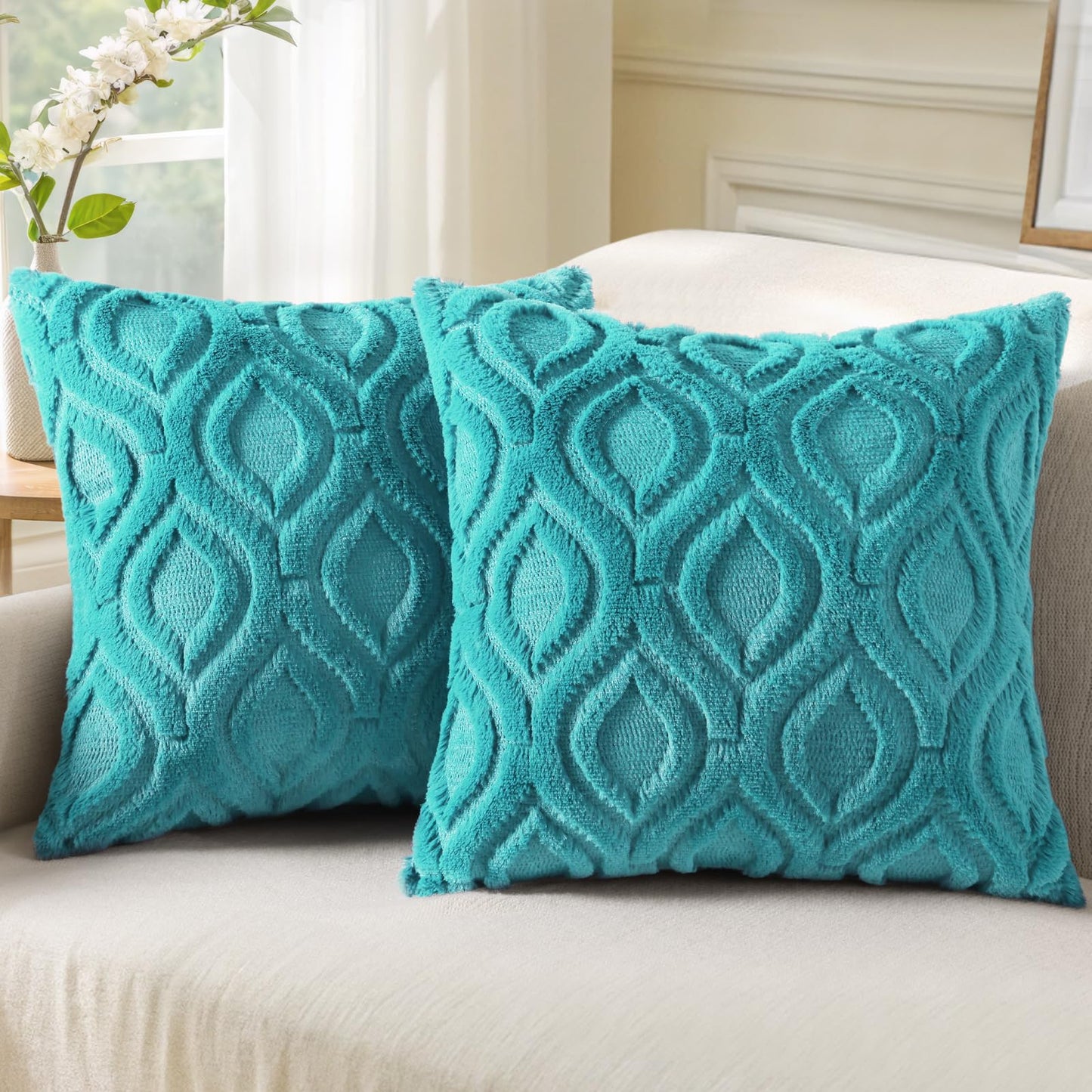 Farmhouse Faux Wool Pillow Covers