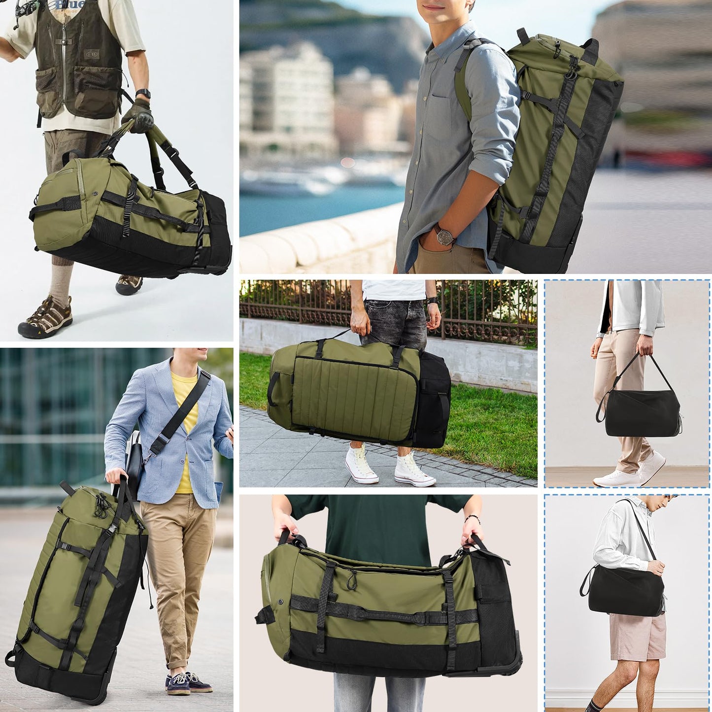 AquaRoll 29 Quilted Wheeled Duffle Backpack