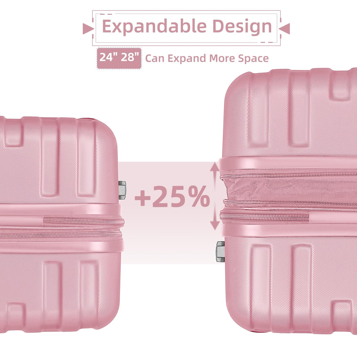 LAVENDER 6pc Hardside Spinner Luggage