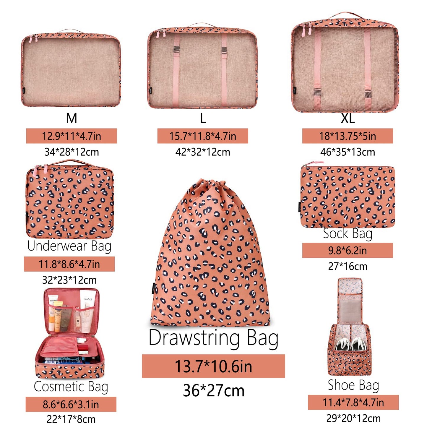 TravelMate 8-Piece Packing Cubes
