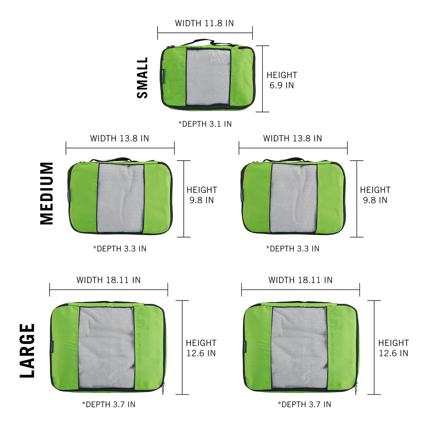 TravelWise Weekender Packing Cube Set - Silver 5-Piece