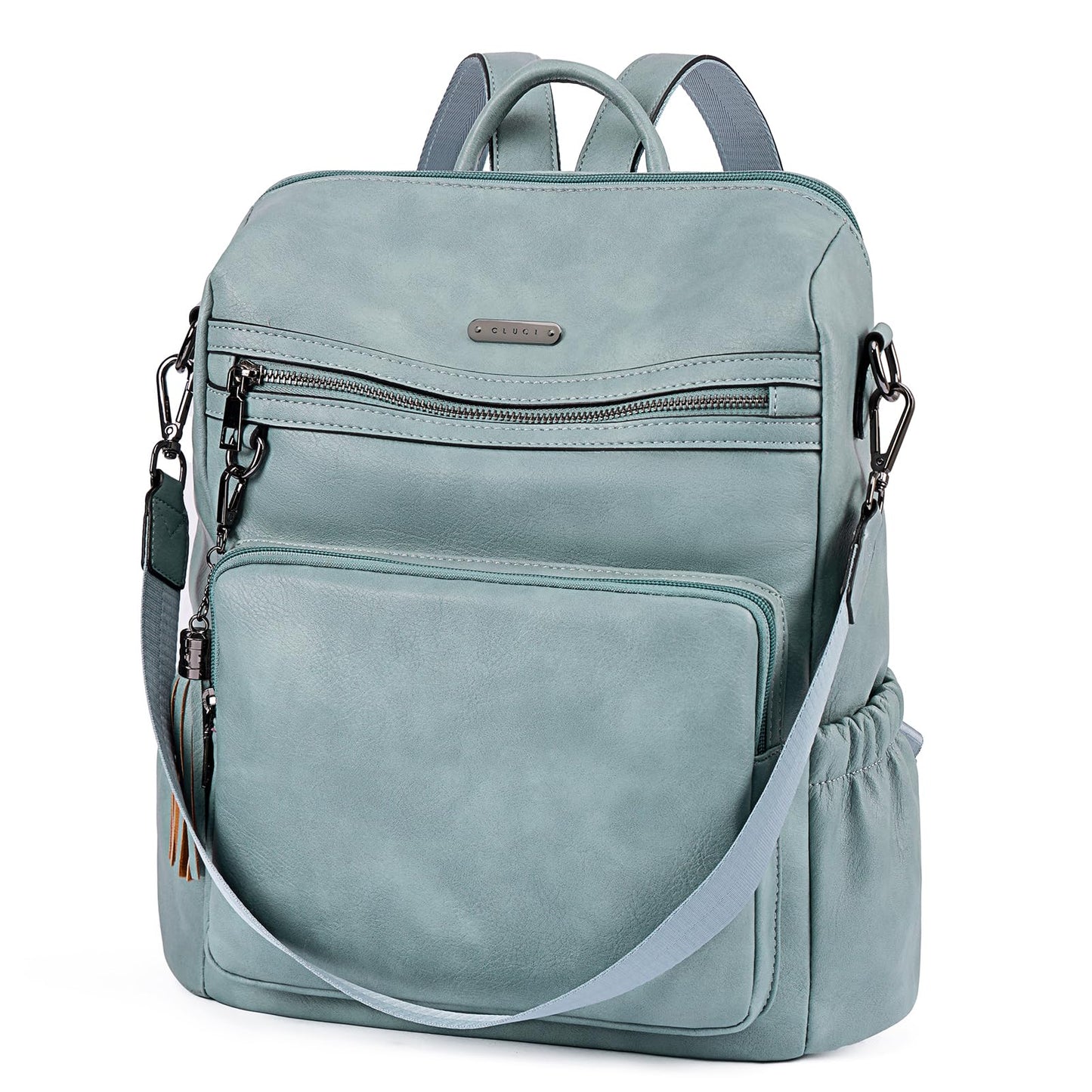CLUCI Luxe Convertible Leather Backpack Purse