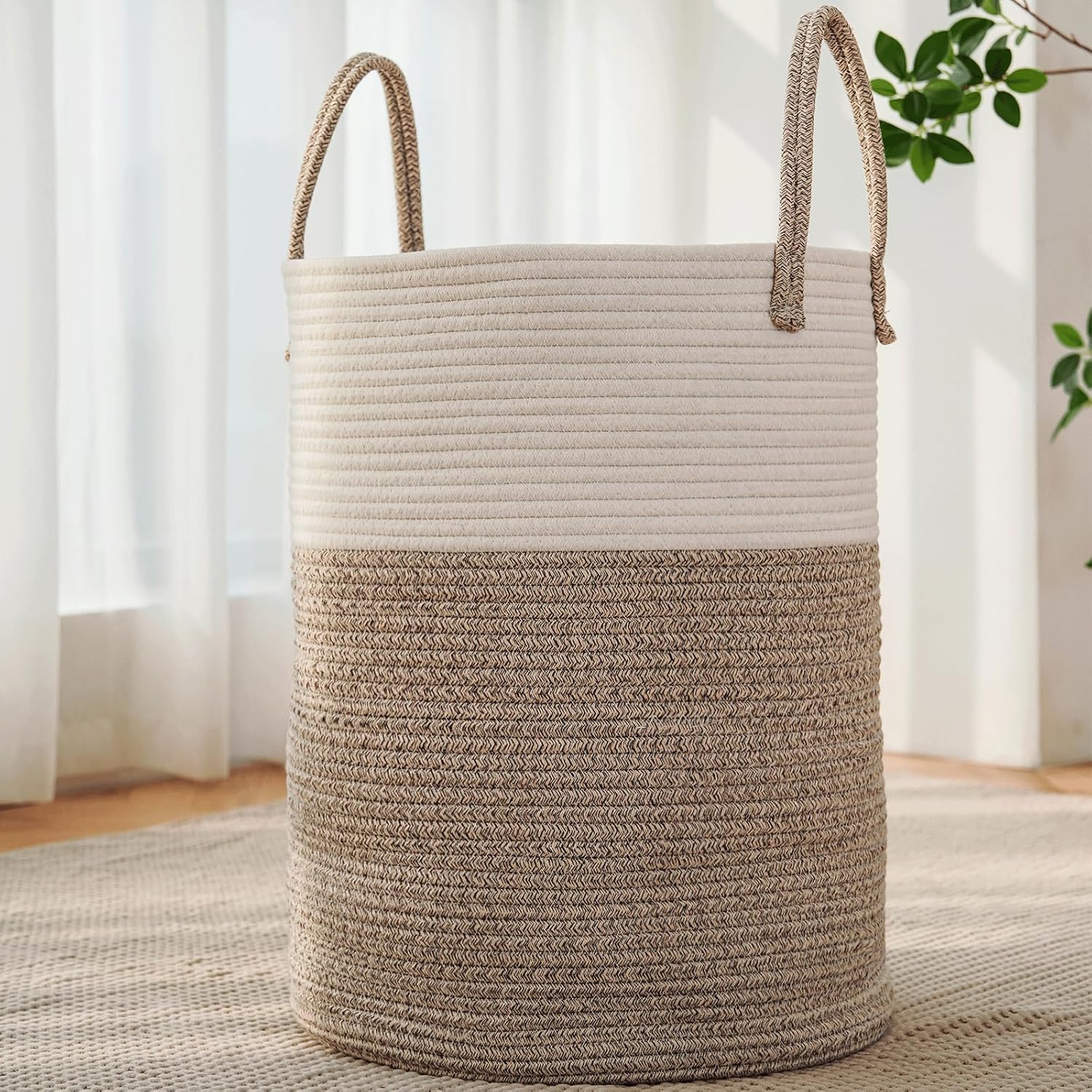 Purple Woven 80L Laundry Basket & Storage Bin - Handbags Specialist Headquarter