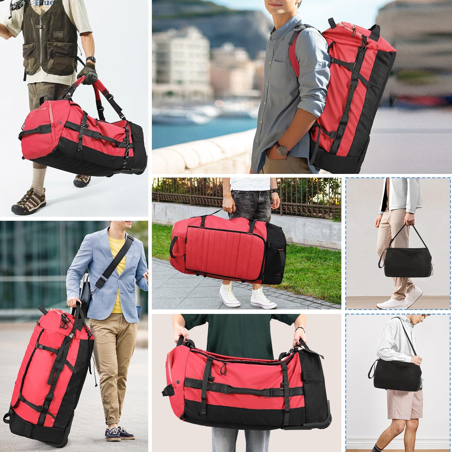 AquaRoll 29 Quilted Wheeled Duffle Backpack