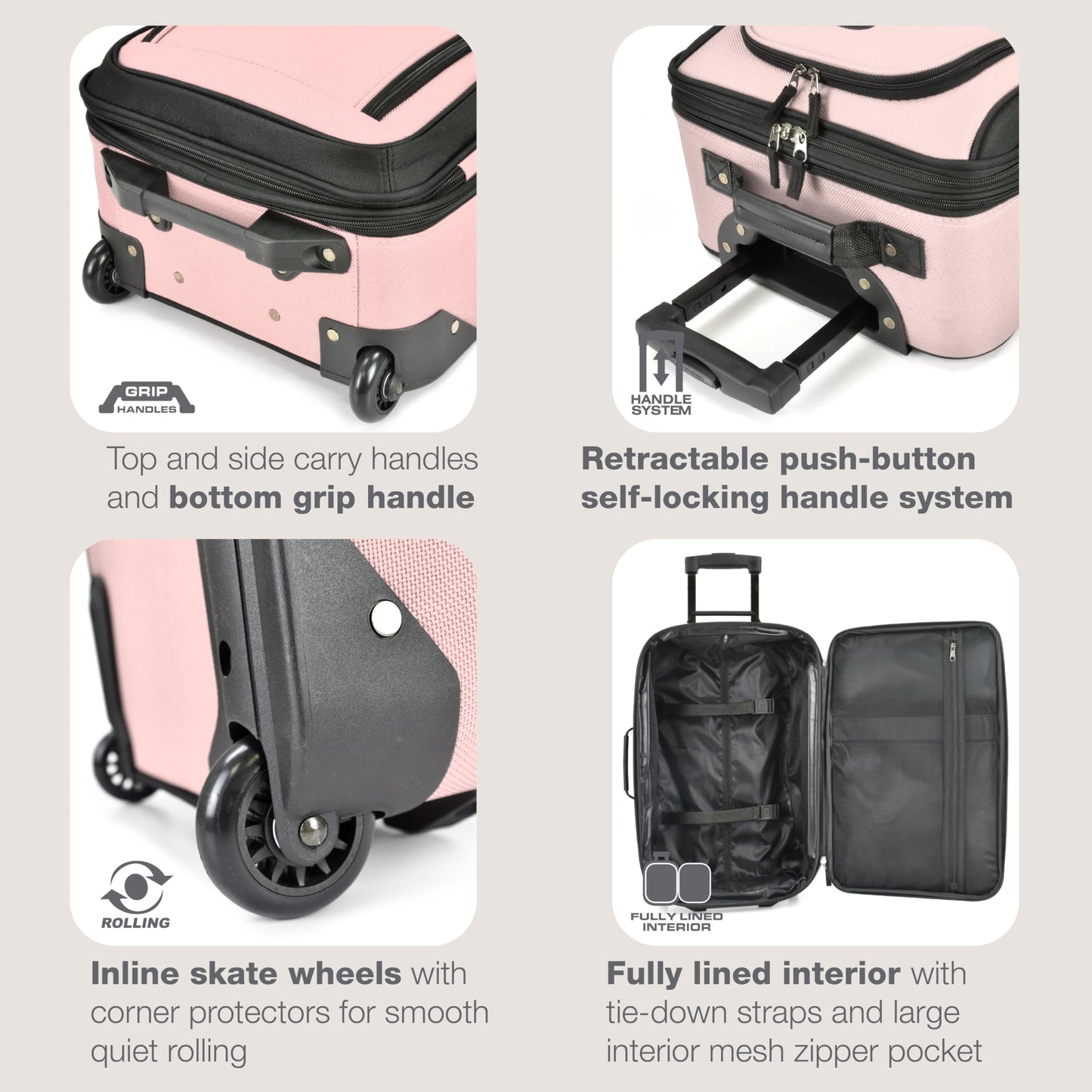 U.S. Traveler Rio Expandable Orange Carry-on