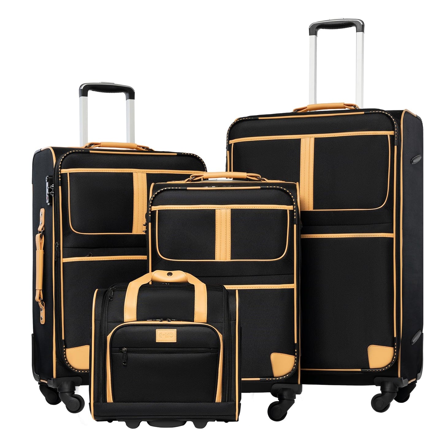 Coolife Expandable 4-Piece Spinner Luggage Set