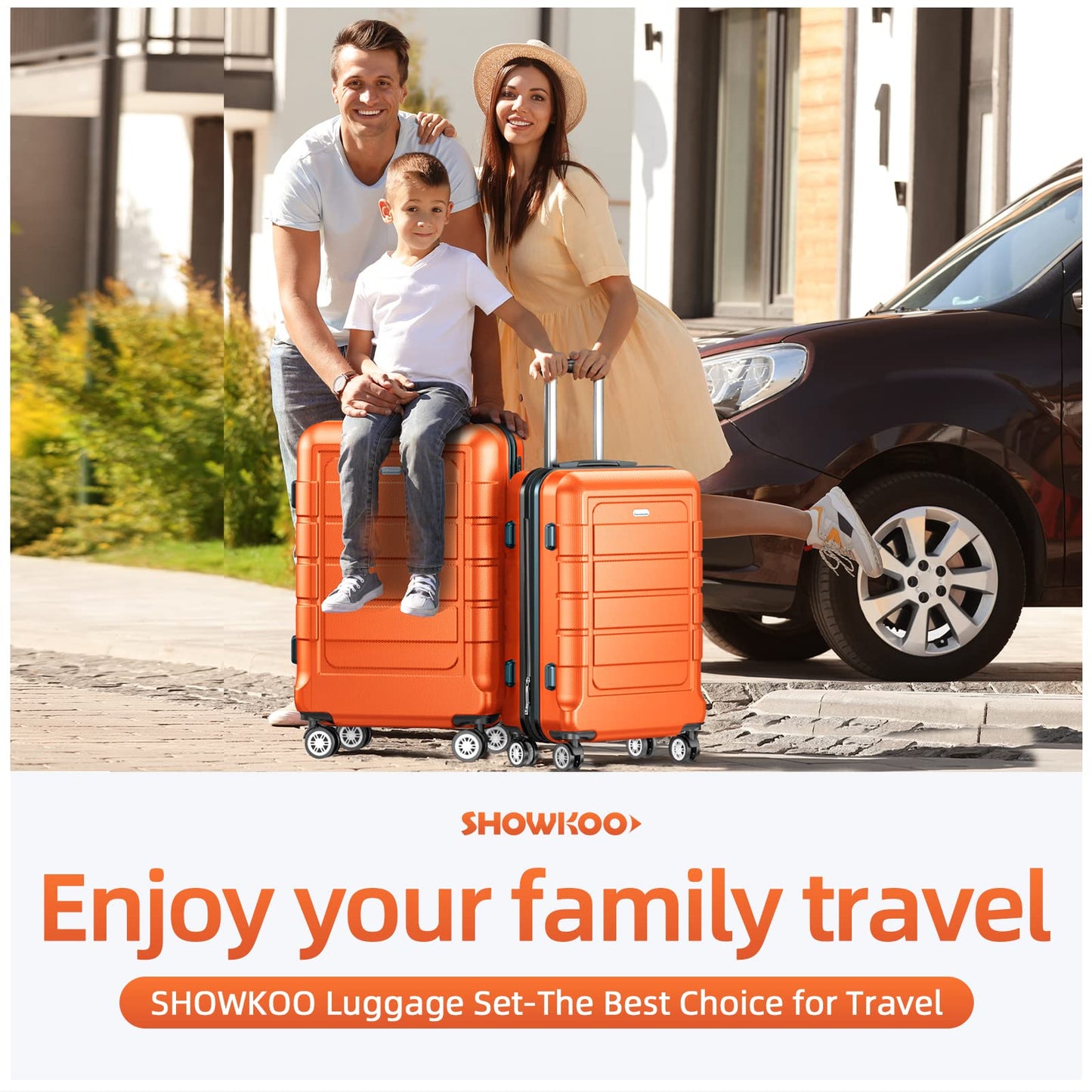 Expandable ShowKoo Suitcase - Durable & TSA Lock