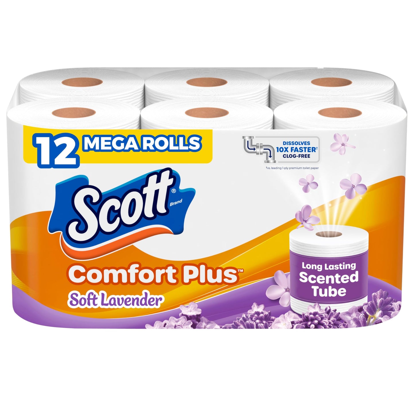 Scott Comfort+ 12 Double Rolls, 231 Sheets, Septic-Safe