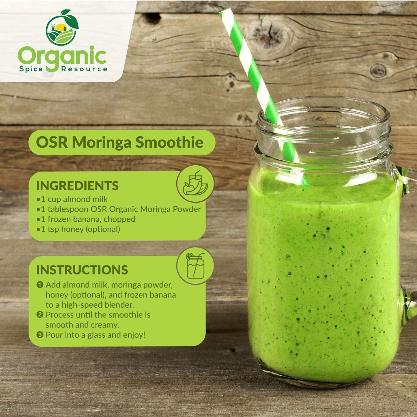 Pure Moringa Bliss - Organic Powder 1.10 lbs