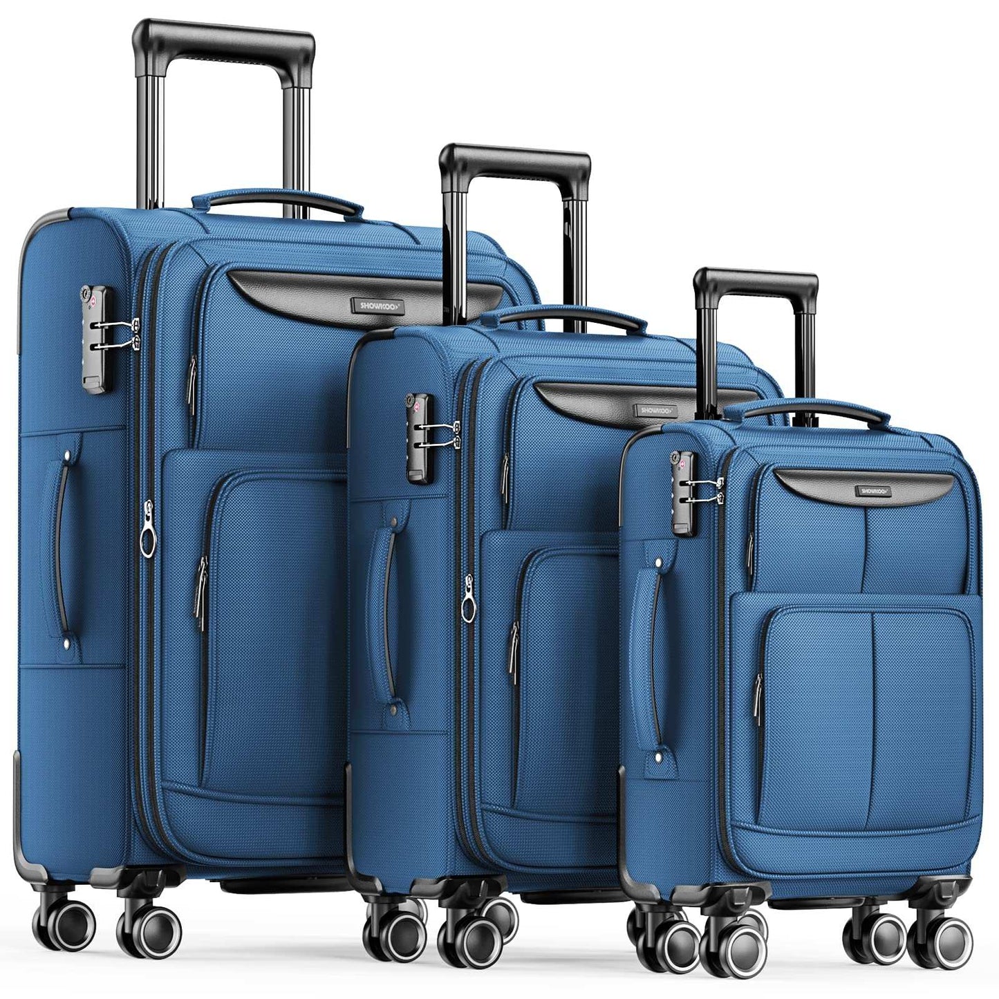 SHOWKOO Armygreen 3-Piece Expandable Luggage Set