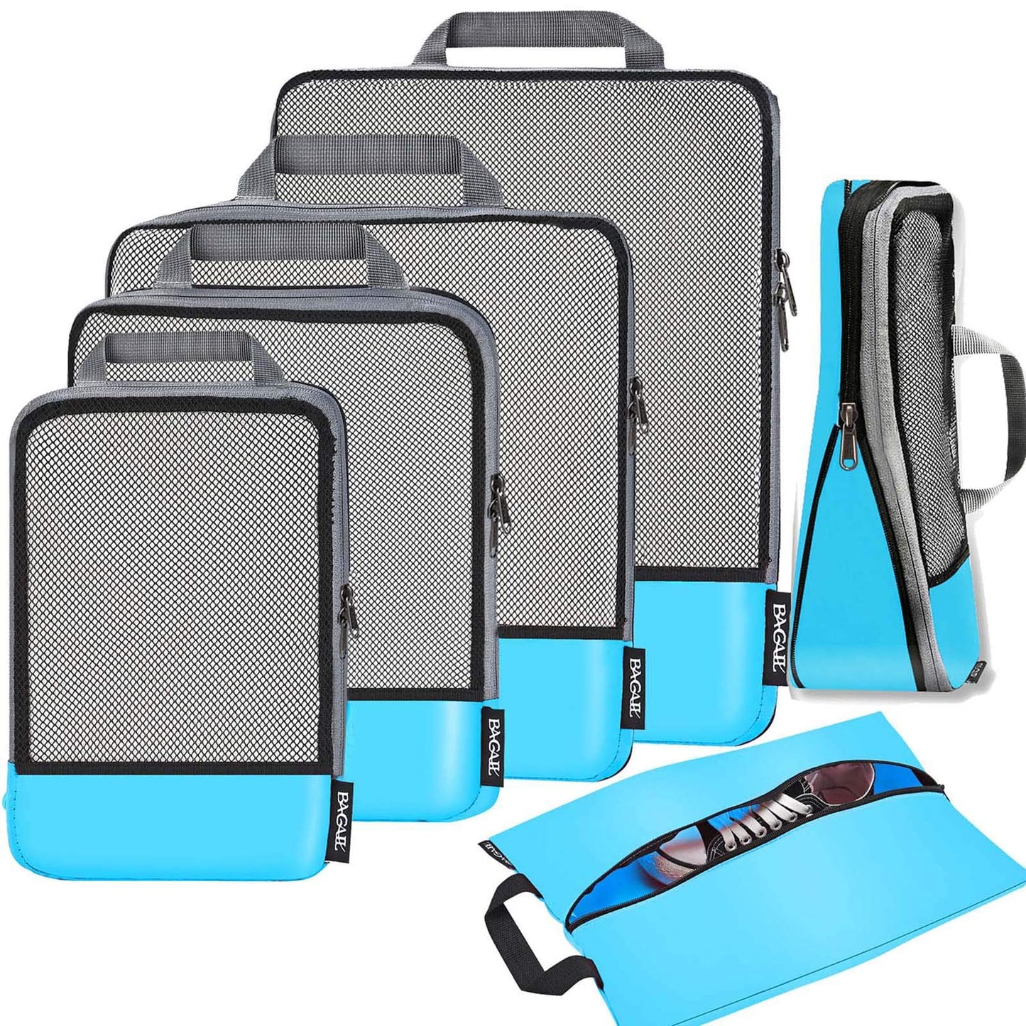 BAGAIL Expandable Travel Compression Cubes Set