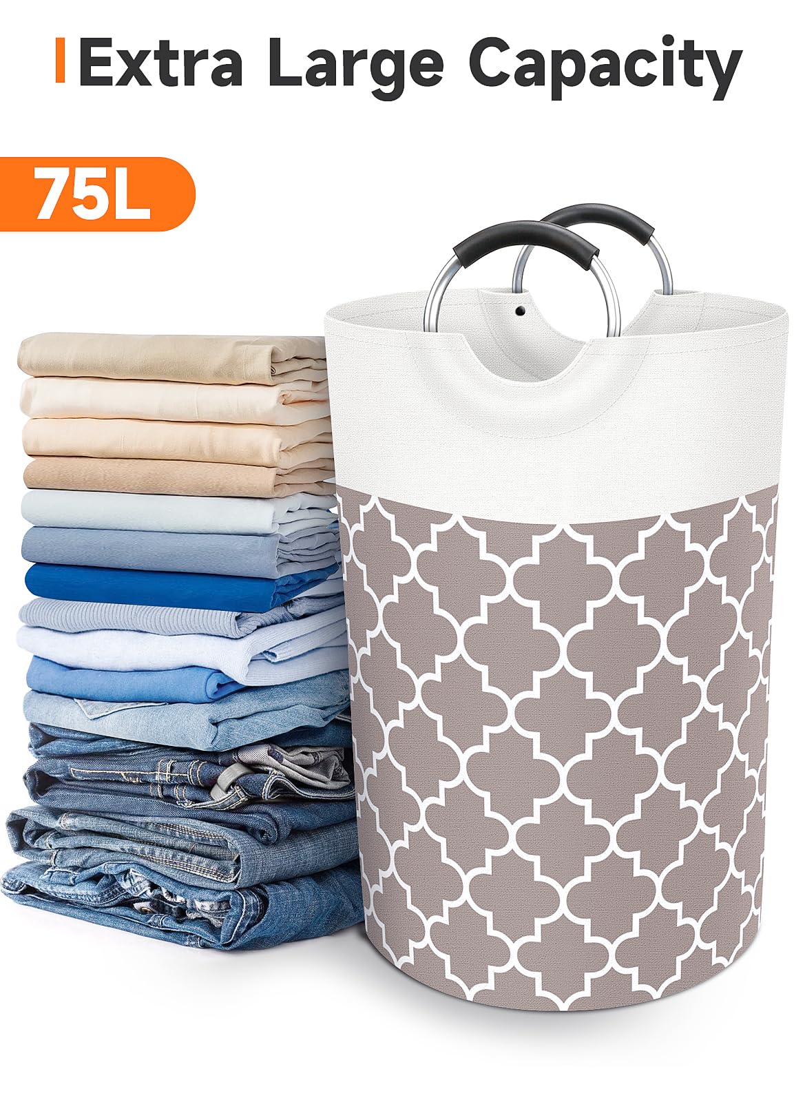 Collapsible Hamper Bag - Grey
