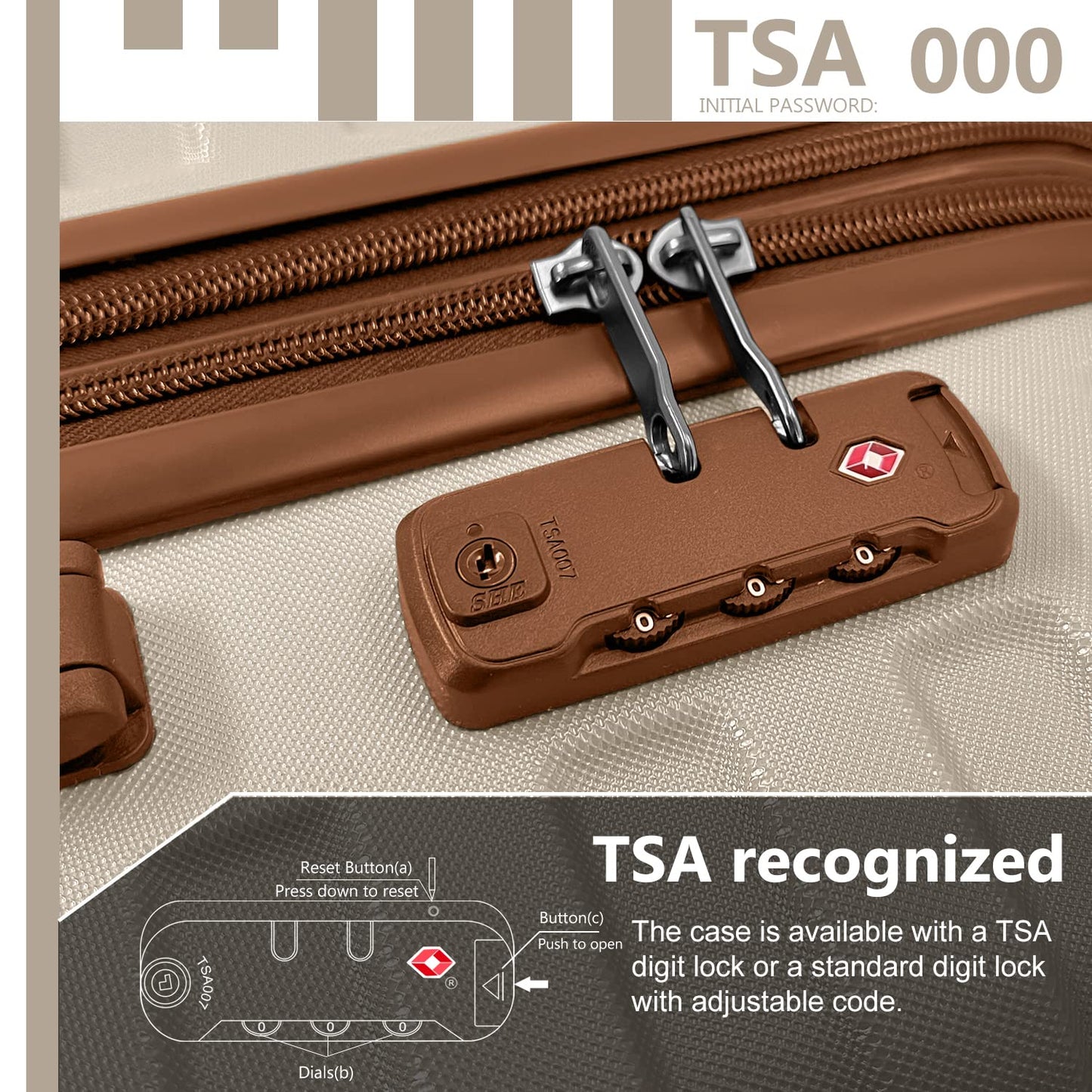 LAVENDER 6pc Hardside Spinner Luggage